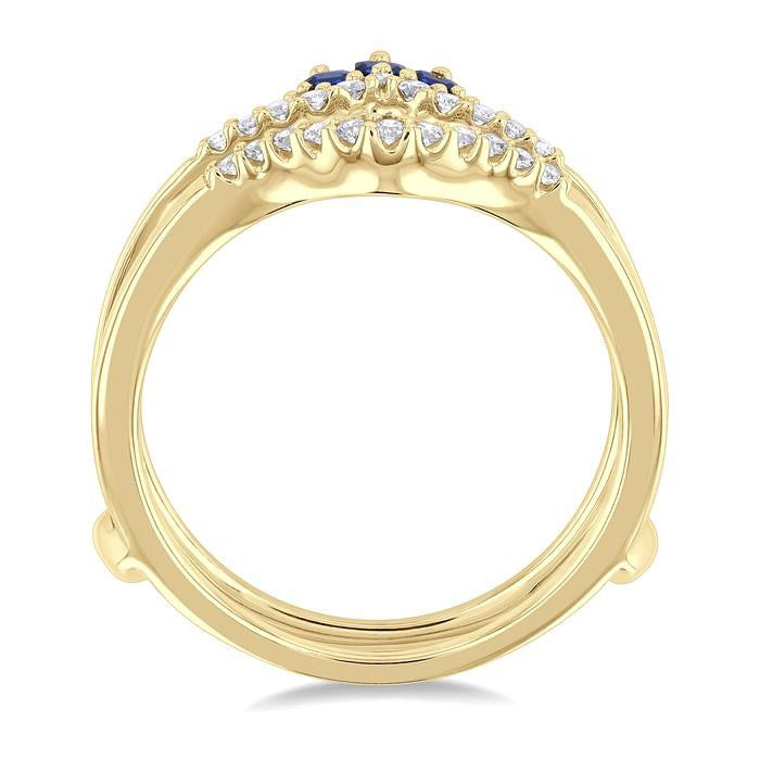 Gemstone & Diamond Insert Ring