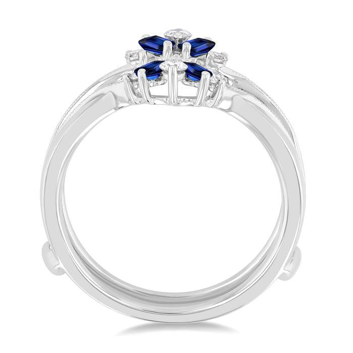 Gemstone & Diamond Insert Ring
