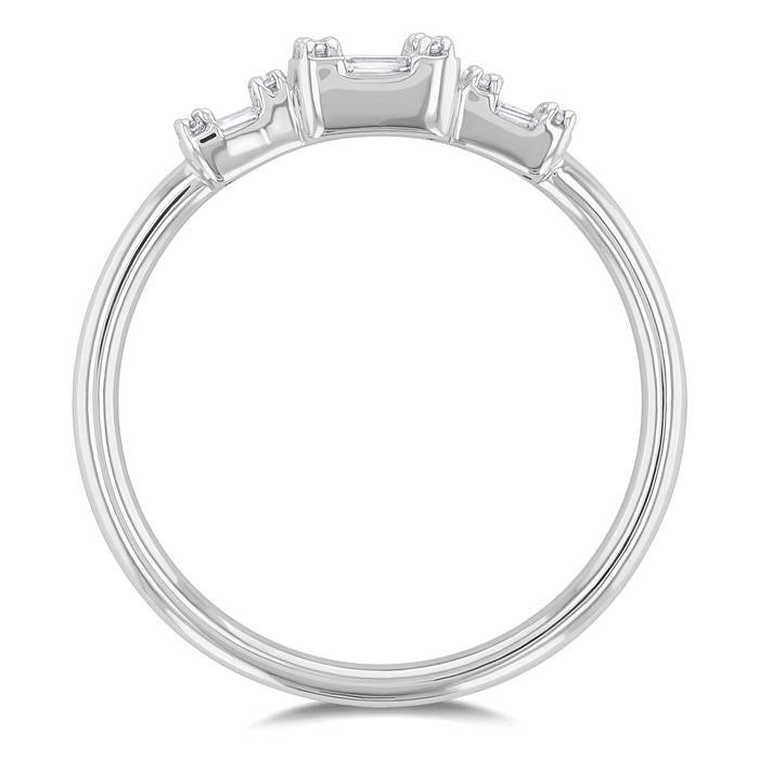 Princess Shape Past Present & Future Fusion Diamond Engagement Ring