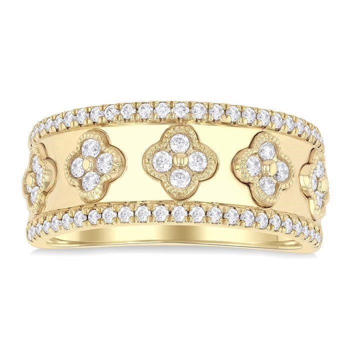 Clover Diamond Wide Band