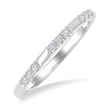1/8 Ctw Sectioned Round Cut Diamond Fashion Band in 14K White Gold