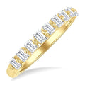 3/4 Ctw Half Eternity Emerald Cut Diamond Fashion Band in 14K Yellow Gold