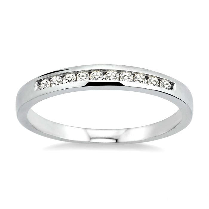 Luminara Chorus Symphony Channel Set Diamond Wedding Band