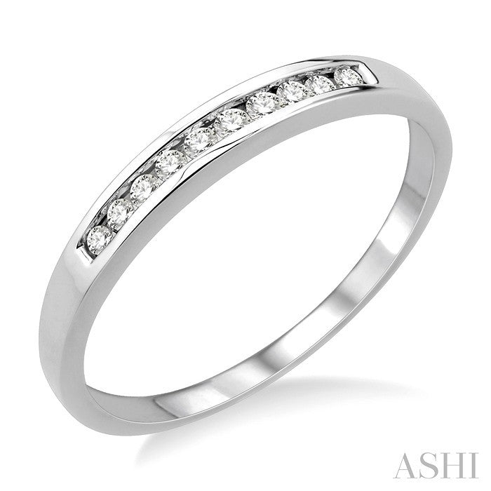 1/10 Ctw Round Cut Diamond Band in 10K White Gold