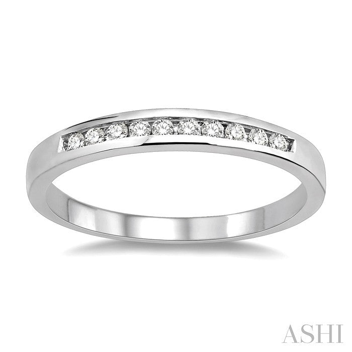 1/10 Ctw Round Cut Diamond Band in 10K White Gold