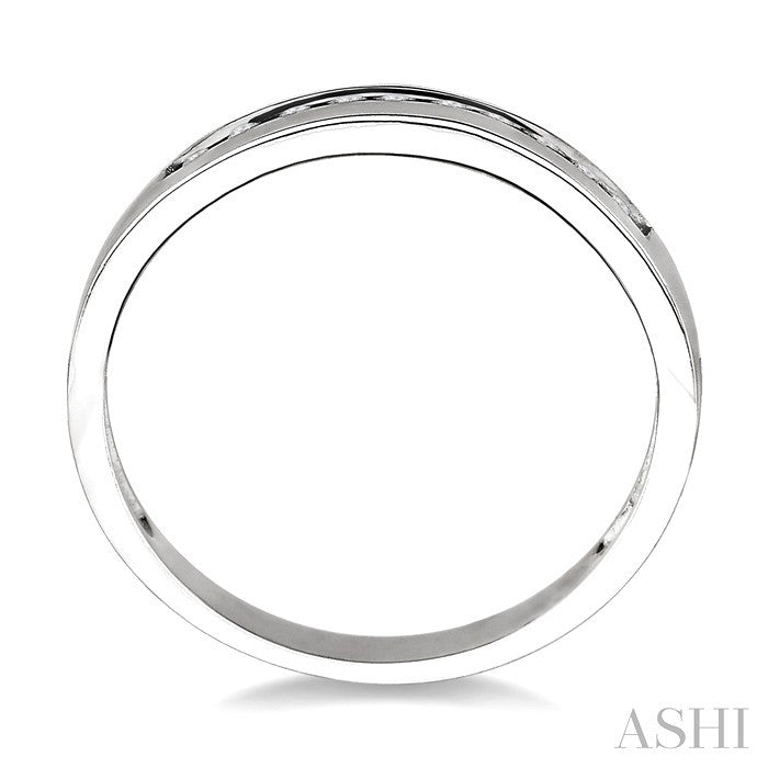 1/10 Ctw Round Cut Diamond Band in 10K White Gold