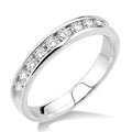 1/2 Ctw Round Cut Diamond Wedding Band in 14K White Gold