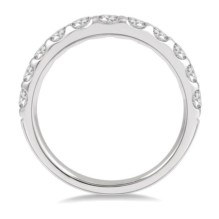 Curved Diamond Wedding Band