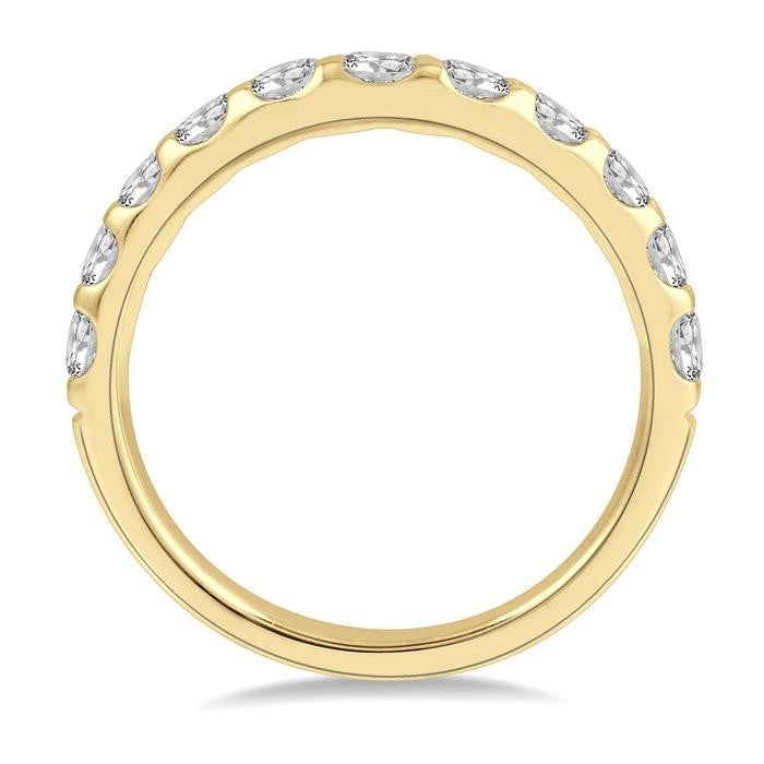 Curved Diamond Wedding Band