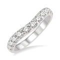 Curved Diamond Wedding Band