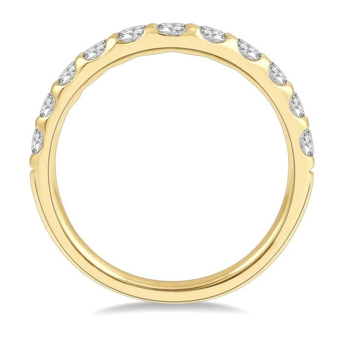 Curved Diamond Wedding Band
