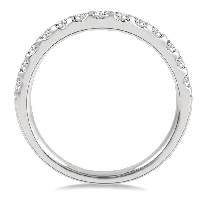Curved Diamond Wedding Band