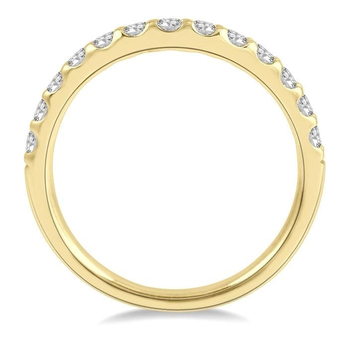 Curved Diamond Wedding Band
