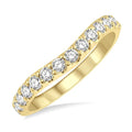 Curved Diamond Wedding Band
