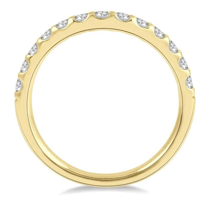 Curved Diamond Wedding Band