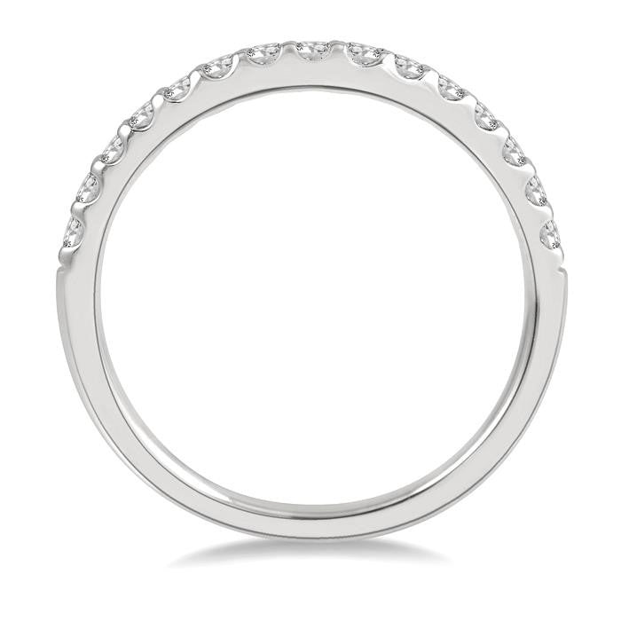 Curved Diamond Wedding Band