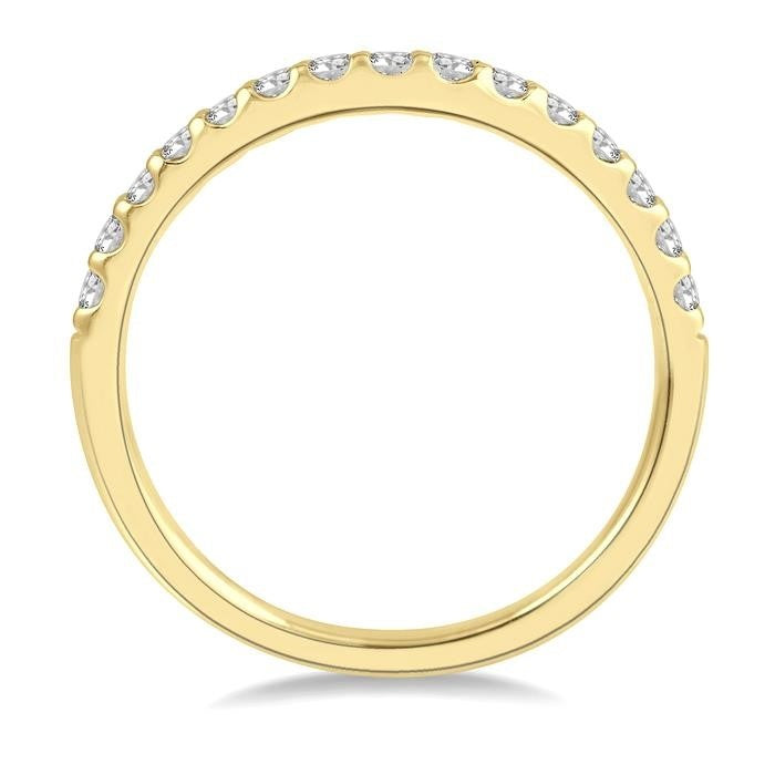 Curved Diamond Wedding Band