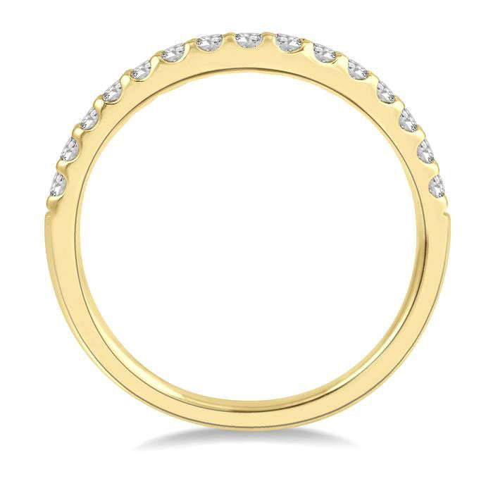 Curved Diamond Wedding Band
