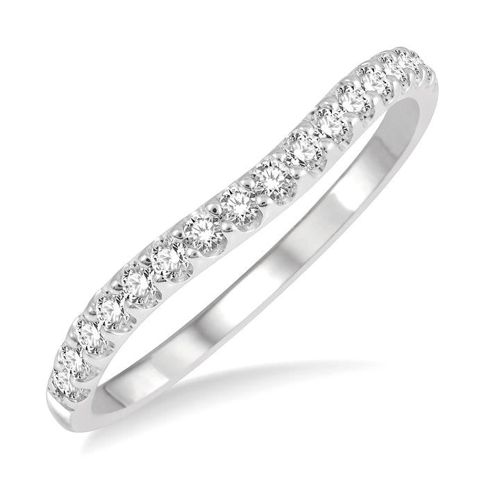 Curved Diamond Wedding Band