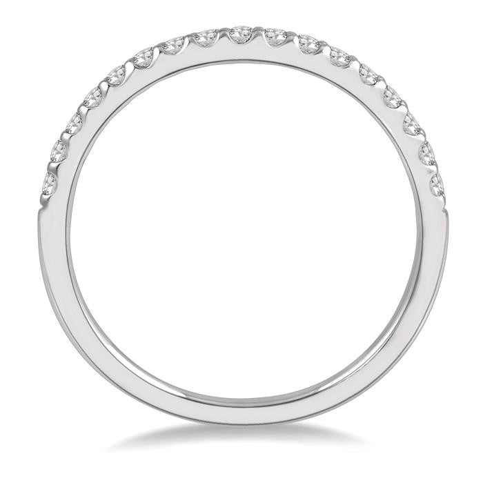 Curved Diamond Wedding Band