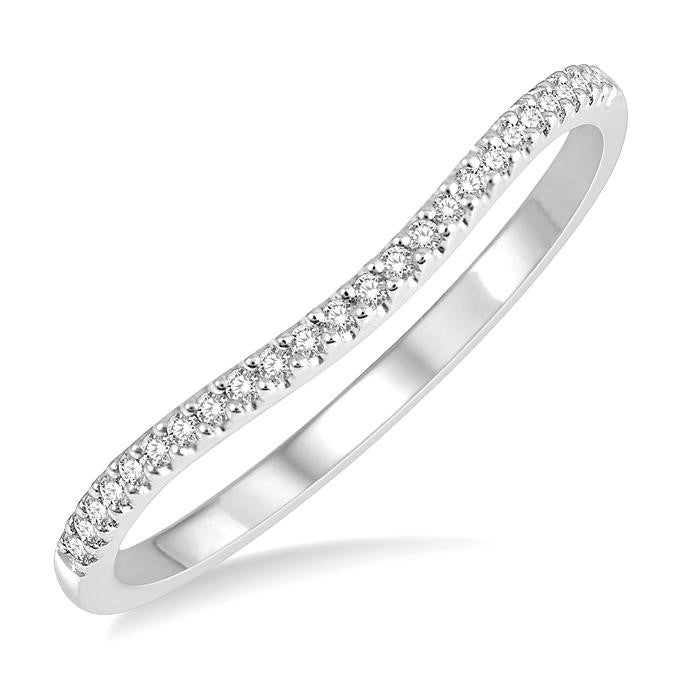 Curved Diamond Wedding Band