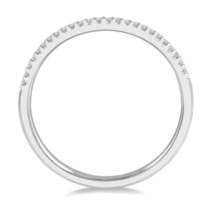 Curved Diamond Wedding Band