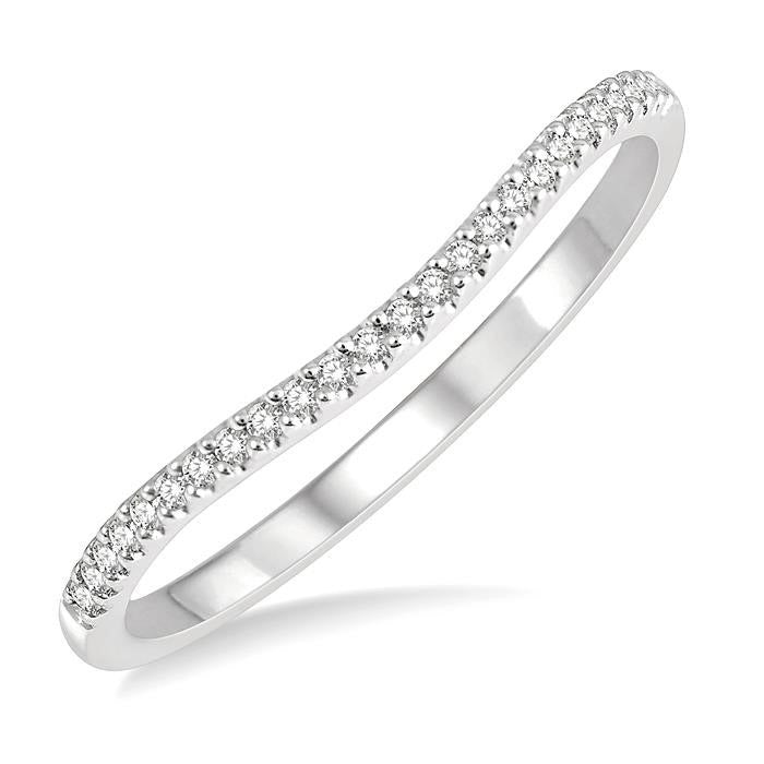 Curved Diamond Wedding Band