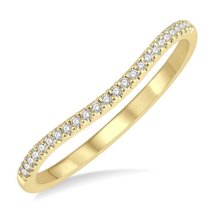 Curved Diamond Wedding Band