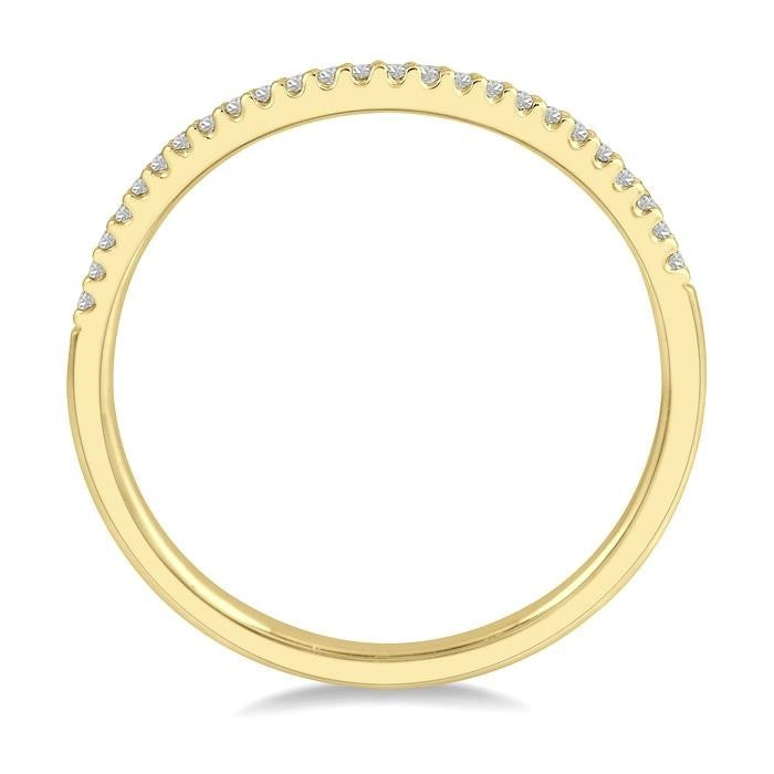 Curved Diamond Wedding Band