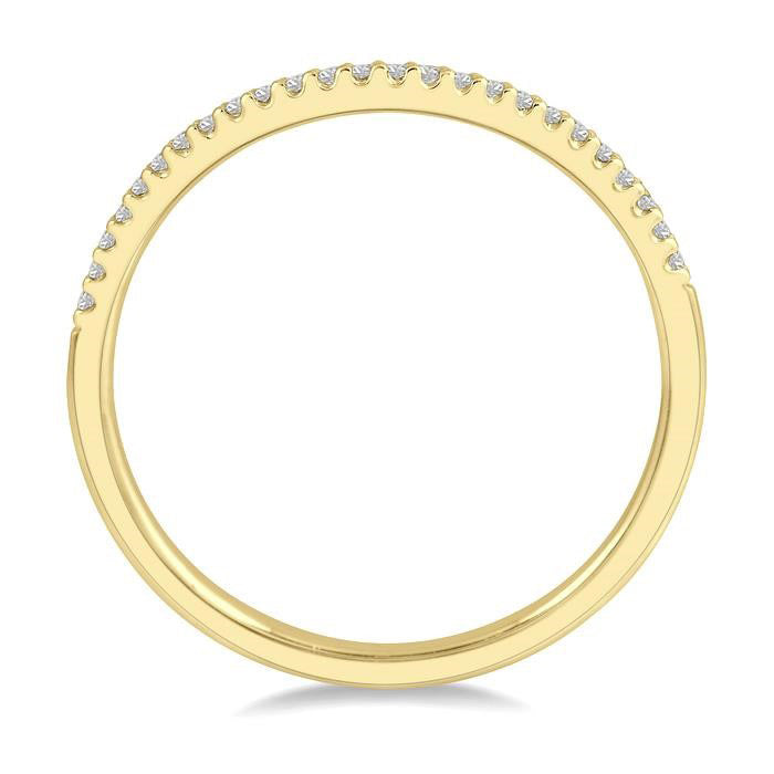 Curved Diamond Wedding Band