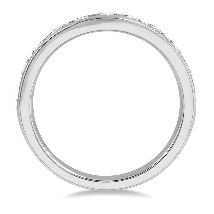Curved Diamond Wedding Band