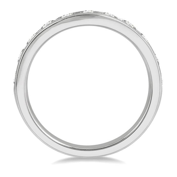 Curved Diamond Wedding Band