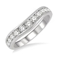 Curved Diamond Wedding Band