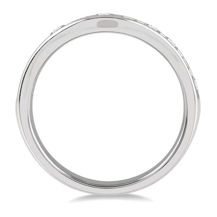 Curved Diamond Wedding Band