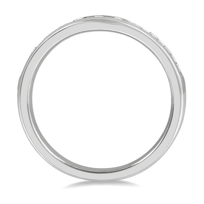 Curved Diamond Wedding Band