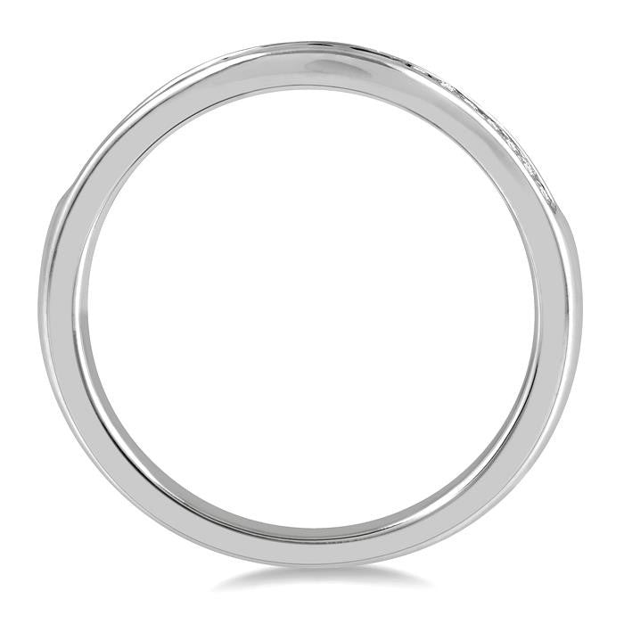Curved Diamond Wedding Band