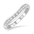 Curved Diamond Wedding Band