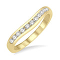 Curved Diamond Wedding Band