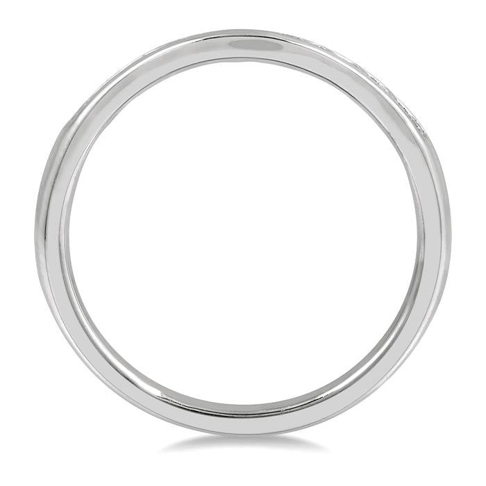 Curved Diamond Wedding Band
