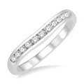 Curved Diamond Wedding Band