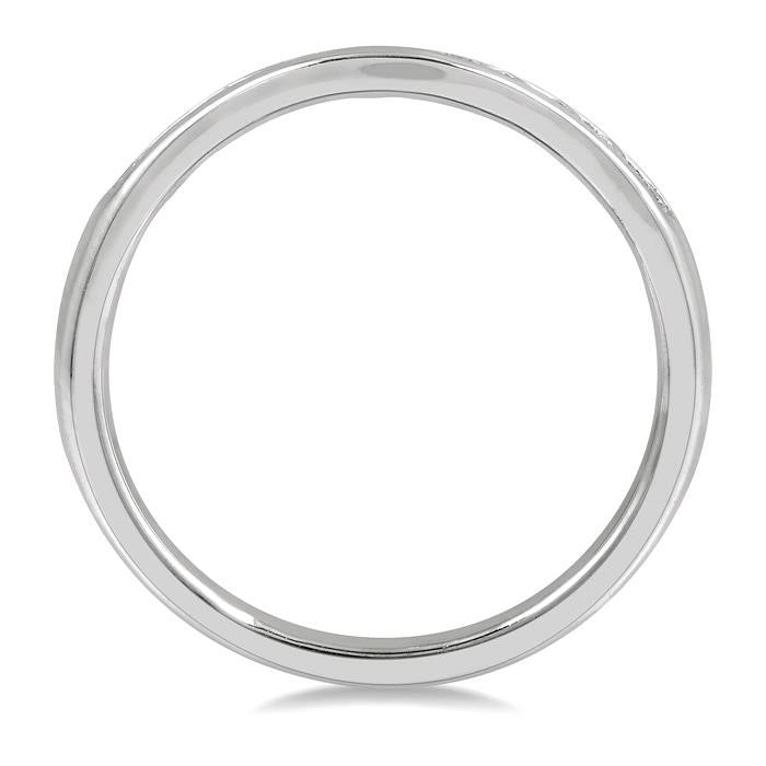 Curved Diamond Wedding Band