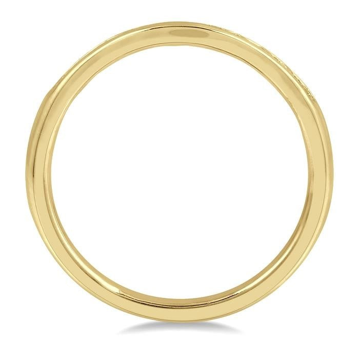 Curved Diamond Wedding Band