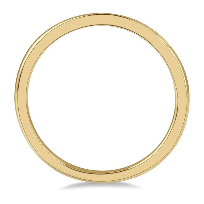 Curved Diamond Wedding Band