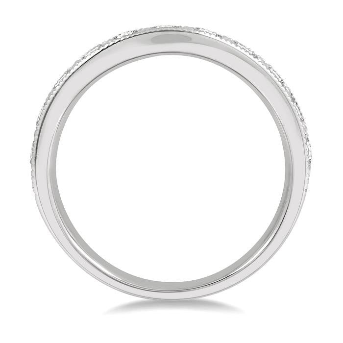 Curved Diamond Wedding Band