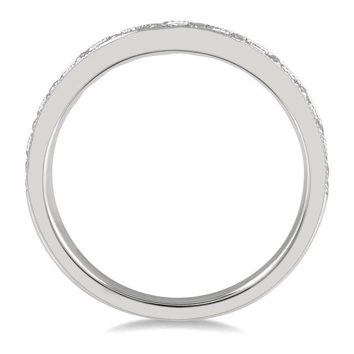 Curved Diamond Wedding Band