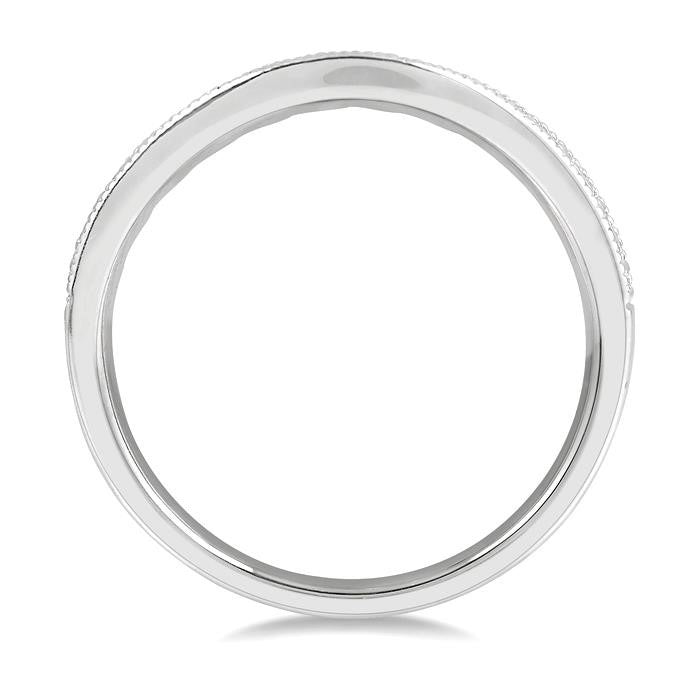 Curved Diamond Wedding Band
