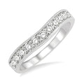 Curved Diamond Wedding Band