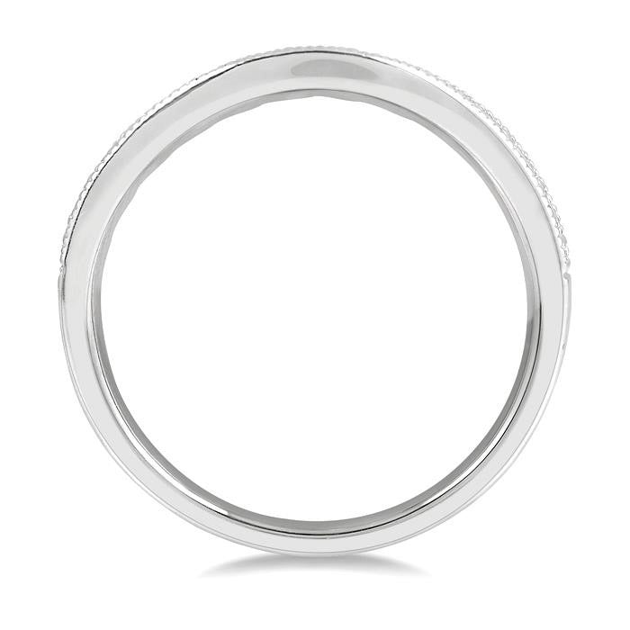Curved Diamond Wedding Band