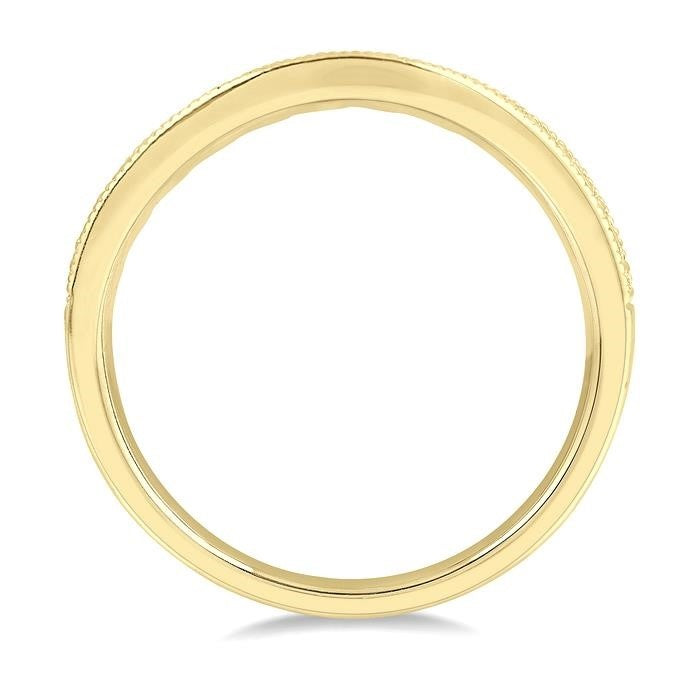 Curved Diamond Wedding Band