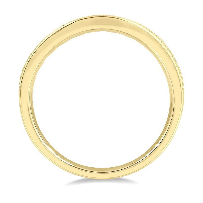 Curved Diamond Wedding Band
